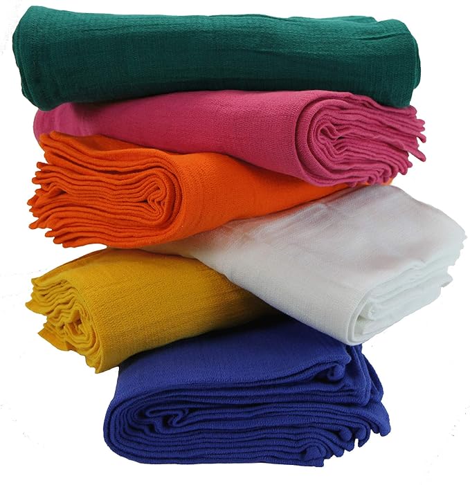 Arkwright Microfiber Huck Towels, Pack of 12, Lint Free Surgical Cleaning Cloths for Glass, Windows, Auto Detailing and Professional Use, 16 x 26 in, Yellow