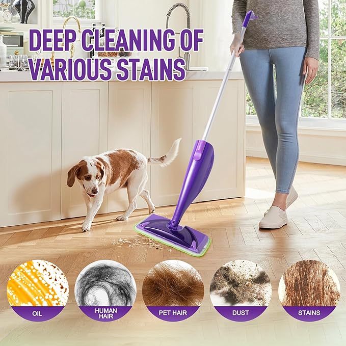 6 Pack Reusable Mop Pads for Swiffer WetJet, Washable Wet Mop Refills Replacement Pads Wet Dry Use for Floors