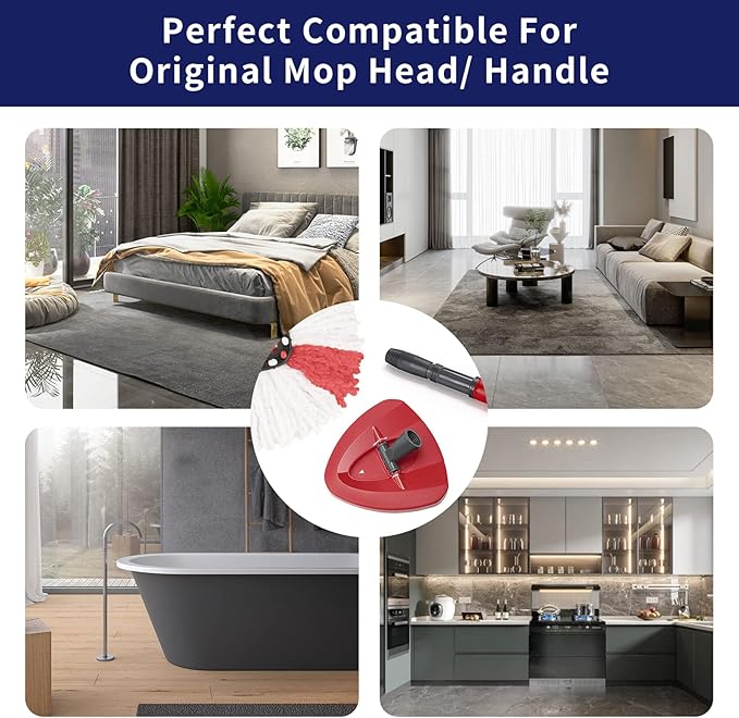 Spin Mop Replacement Base Compatible with Ocedar EasyWring 1 Tank System, Spin Mop Heads Replacements Base Compatible with O Cedar Replace Head