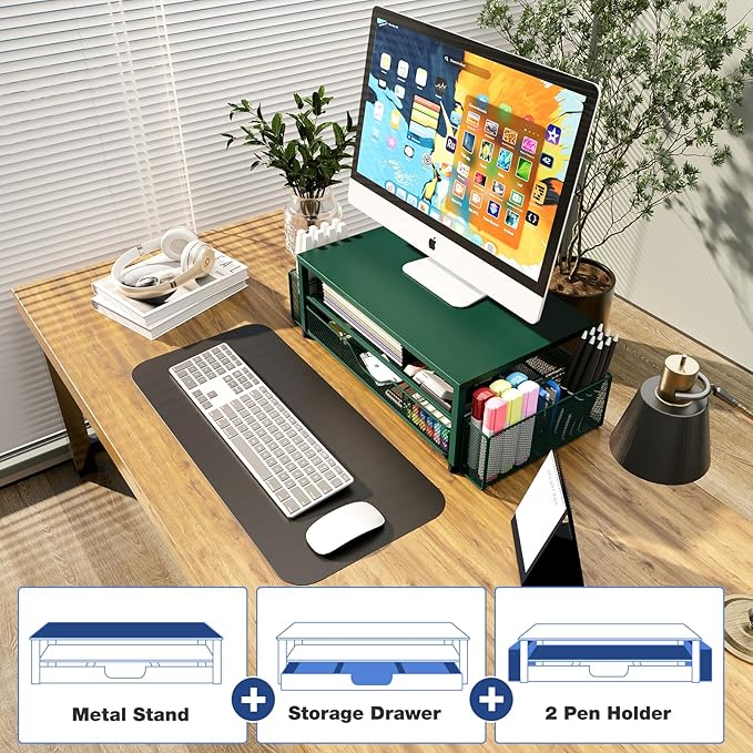 Desk Organizers and Accessories, Dark Green