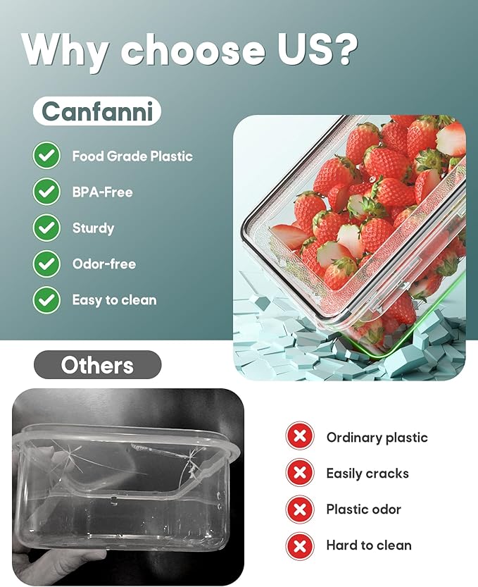 70 PCS Food Storage Containers with Lids Airtight, (35 Lids & 35 Containers) Leak proof Containers Set for Kitchen, Meal Prep, BPA-Free