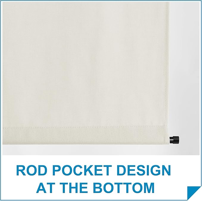 RYB HOME Faux Linen Side Door Curtain - Privacy Window Curtains for Patio French Door Front Door Sidelight Curtain Tie up Shade, 1 Piece