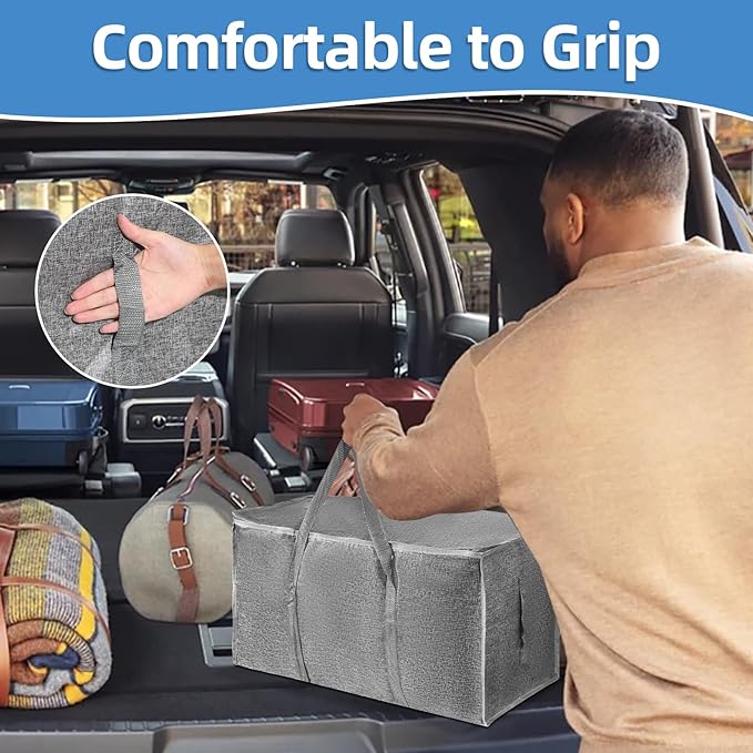 12 Pack-Extra Large Heavy Duty Moving Bags, Gray