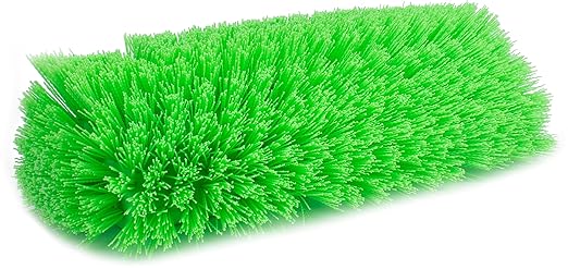 SPARTA Multi-Level Tile Scrub Brush 12" Wide Brush Head, Heavy-Duty Tile Cleaning Brush with End Bristles for Commercial Tiles, Tubs and Floor, Plastic, 12 Inches, Lime