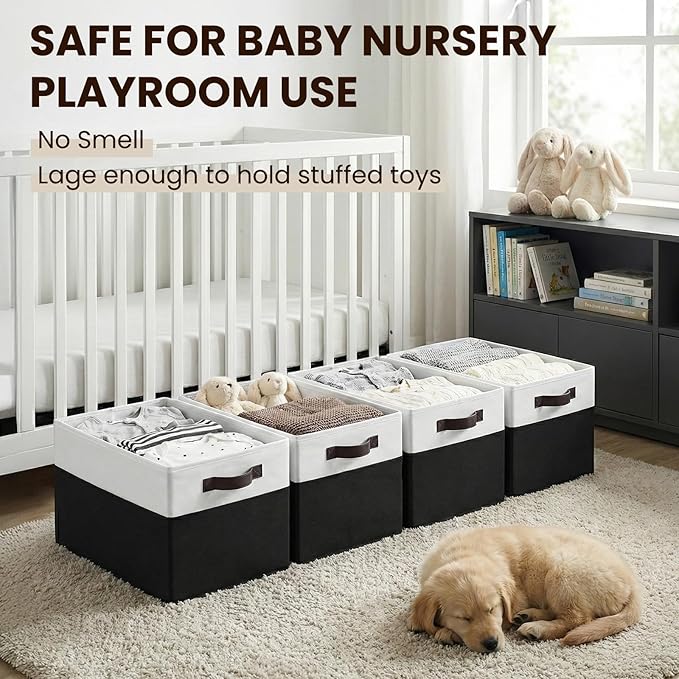 8 Pack Large Storage Baskets for Room Organization