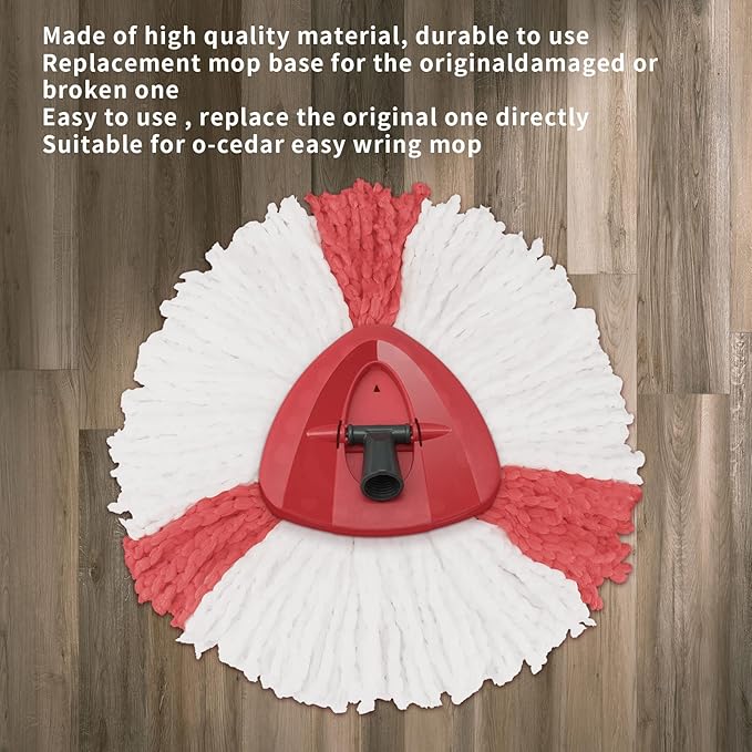 Spin Mop Replacement Base Compatible with Ocedar EasyWring 1 Tank System, Spin Mop Heads Replacements Base Compatible with O Cedar Replace Head