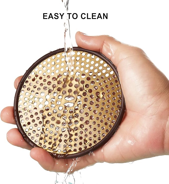 304 Stainless Steel Hair Catcher Shower Drain Cover with Silicone, Shower Stall Drain Strainer, Bathtub Hair Stopper