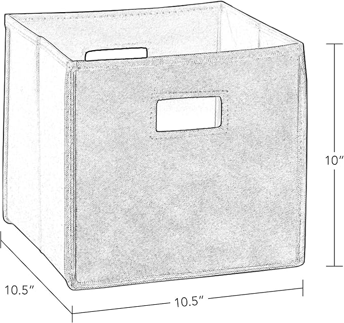 Folding Storage Bins with Handles Black Cube Storage Organizer for Closet