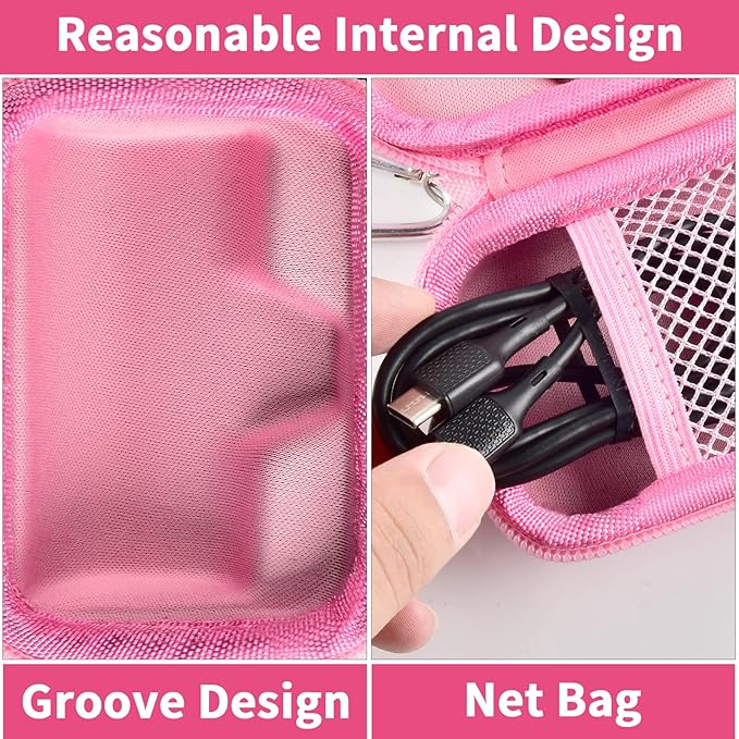 Portable Charger Power Bank Case for Swyop/for Feob/for Charmast/for JEJILL/for LanLuk/for VEGER/for iWALK/for Taegila/for Kuulaa and More Small Charging Battery Pack - Bag Only (Pink)