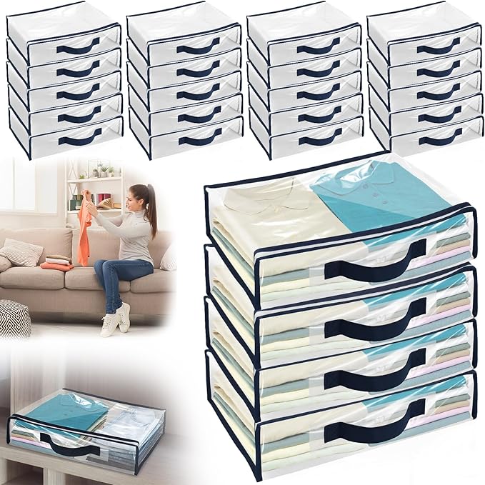 24 Pack Clear Storage Bags with Zipper
