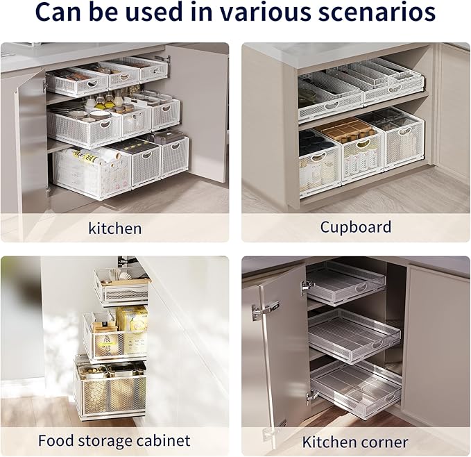 Pull Out Cabinet Organizer, 9.6" W x 11.8" D x 8.4" H