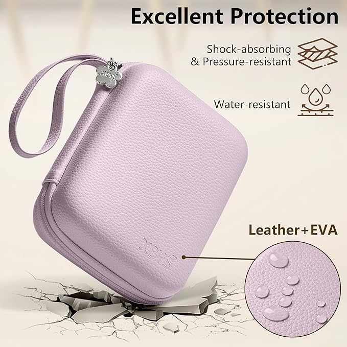 Charger Case for Macbook, Portable Tech Electronic Organizer Bag,Travel Storage Pouch for Laptop Accessories, MacBook Power Adapter, Charging Cords, USB Drives, Power Bank (Purple, L)