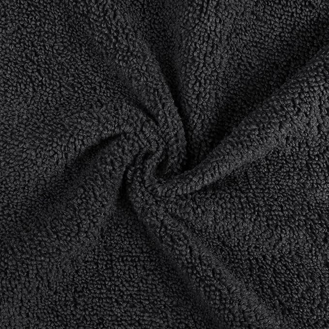 Orighty Washcloths Bulk Towels Set 50 Pack, Highly Absorbent and Super Soft Microfiber Fingertip Towels, Multi-Purpose Wash Cloths for Bathroom, Hotel, Spa, and Gym, 12x12 Inch, Black