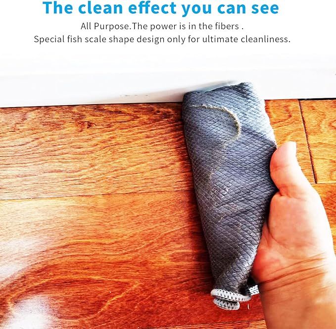 Fish Scale Streak Free Magic Glass Window Car Mirror Microfiber Cleaning Cloth Cleaner Cloths