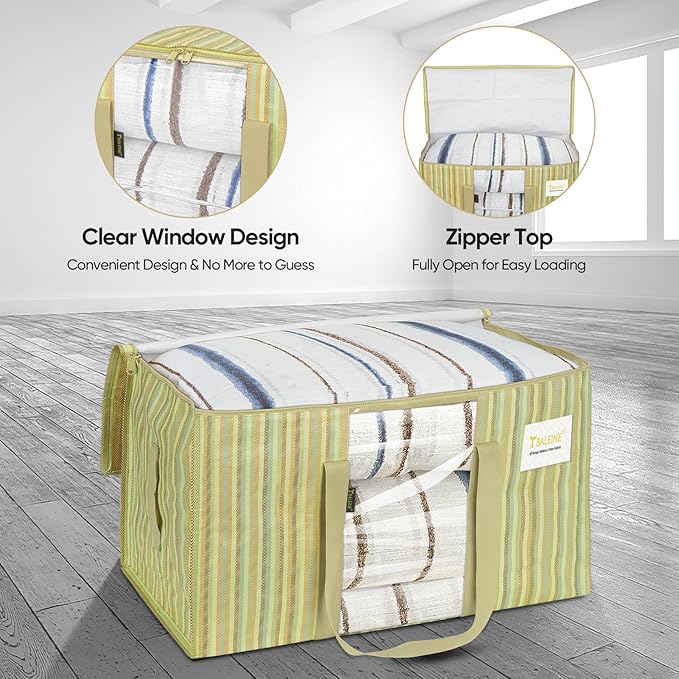 4-Pack Oversized Moving Bags with Reinforced Handles, Color Stripe, 4-Pack