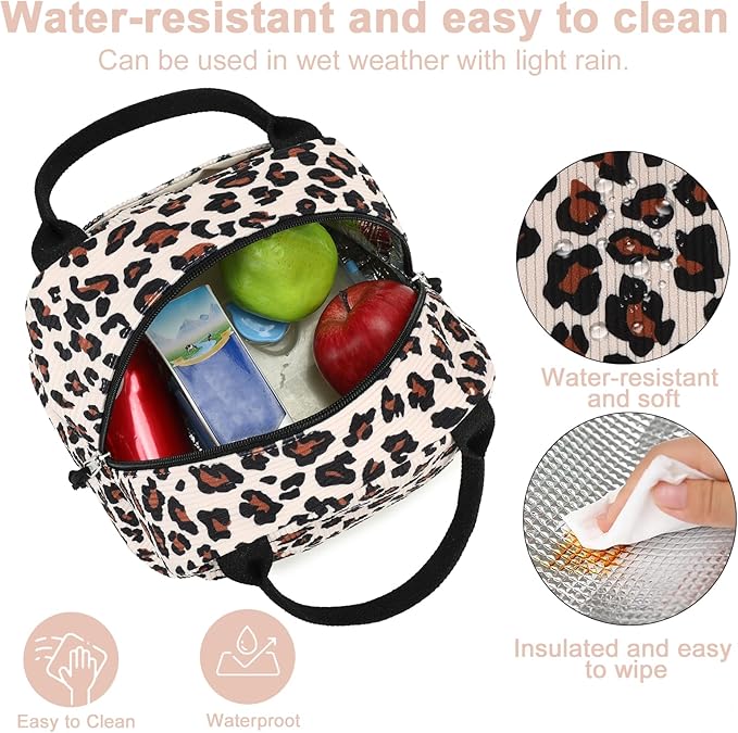 Bluboon Lunch Bag for Women Men Cute Corduroy Lunch Tote Bags Reusable Insulated Lunch Box Large Capacity Reusable Insulated Cooler for Work Picnic or Travel