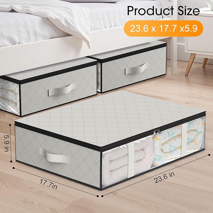 Under Bed Storage Bags 10 Pack, White
