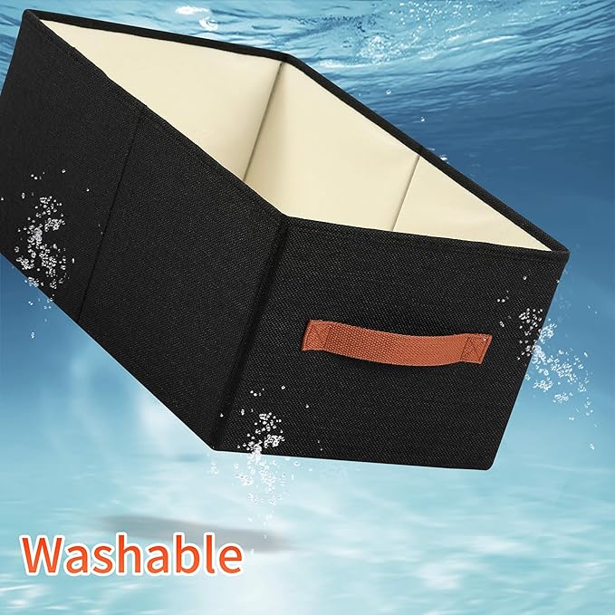 Linen closet organizers and storage, Black, 18½"x11"x8½"