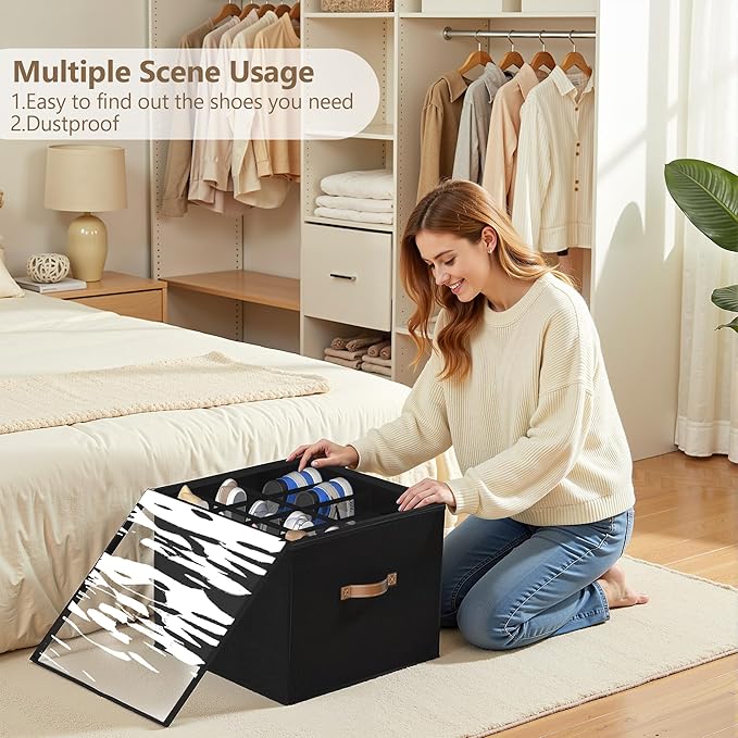 Shoe Organizer for Closet, Black