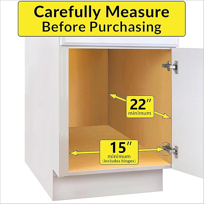 LYNK PROFESSIONAL® SELECT™ Slide Out Cabinet Organizer Pull Out Drawer, 14" x 21" Pull Out Cabinet Organizer – Pull Out Shelves for Kitchen Cabinets – Roll Out - Lifetime Ltd. Warranty, Wood Chrome