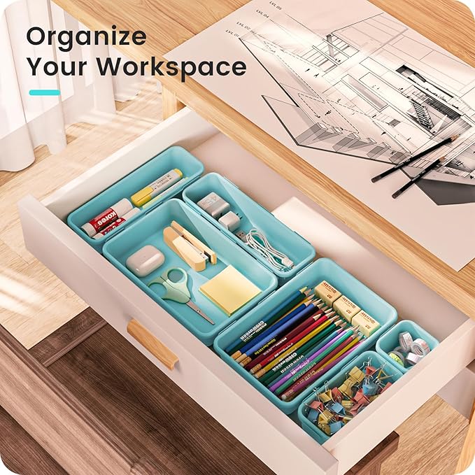 【Military Grade】A-LuGei Drawer Organizer,【𝟱𝗦𝗶𝘇𝗲】Makeup organizer,【Holds 177 Items】Bathroom Organizers and Storage,Organization and Storage
