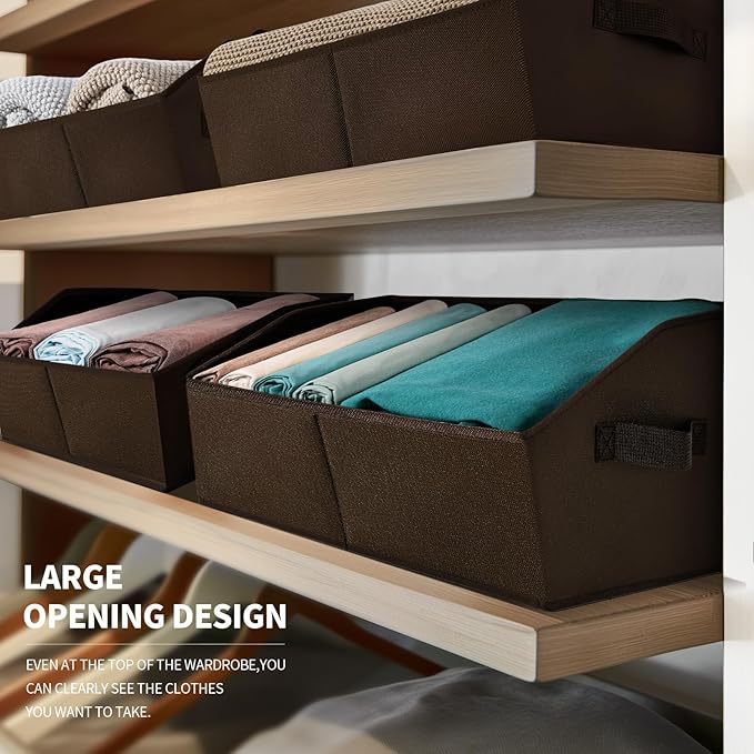 Trapezoid Closet Storage Bins, Large Fabric Baskets for Organizing