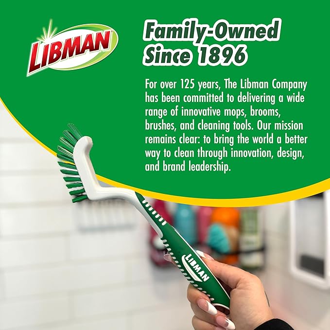 Libman Scrub Brush Kit | Cleaning Brush | Tile & Grout Brush | Small Scrub Brush | Power Scrub Brush | Carpet Brush | Bathroom Scrubber | Boot Scrubber | 3 Different Brushes Included