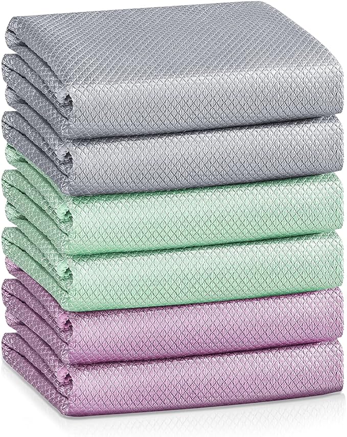 Fish Scale Streak Free Magic Glass Window Car Mirror Microfiber Cleaning Cloth Cleaner Cloths