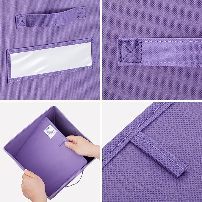 11 Inch Storage Cube, Storage bin, Purple