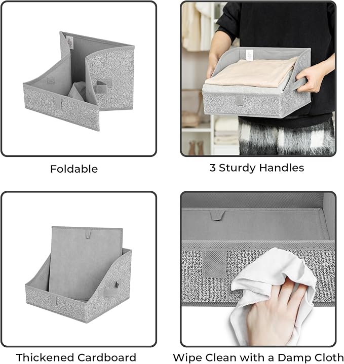 SAYS Trapezoid Storage Bin, Closet Shelf Organizers