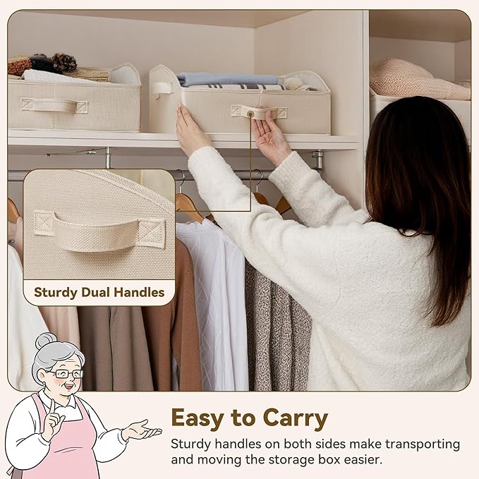 SAYS Closet Shelf Baskets, Storage for Purses, Trapezoid Closet Storage Bins