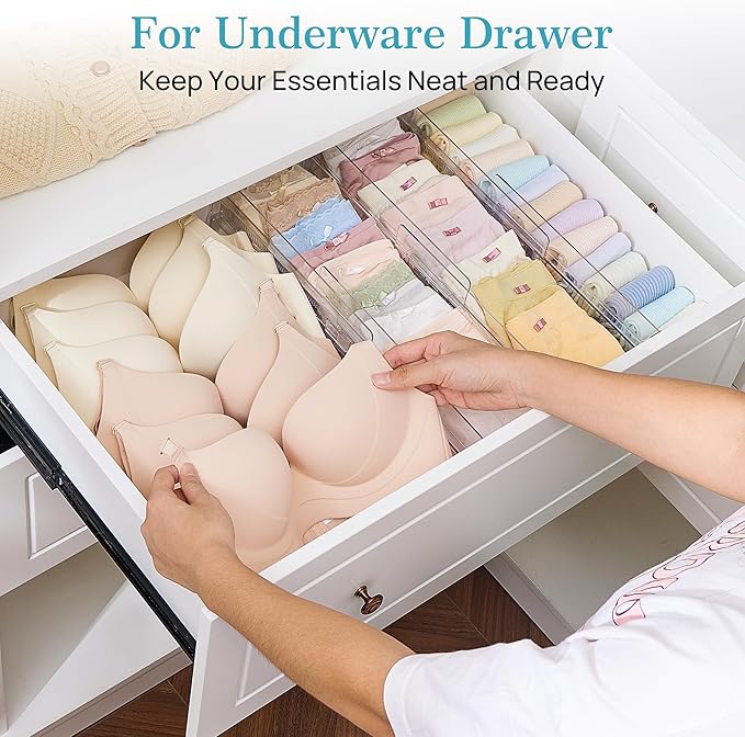 18 Pack Drawer Dividers for Clothes
