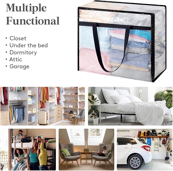 2 Pack Clear Blanket Storage Bags