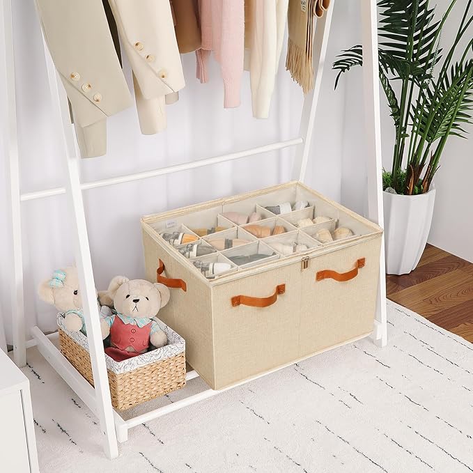 HOME Shoe Organizer for Closet 2 Pack, Fits 32 Pairs TP12J