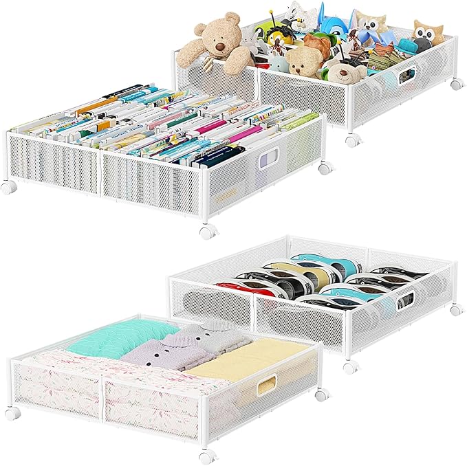 Under Bed Storage, Under the Bed Storage Containers with Wheels, Under Bed Shoe Storage Organizer Drawer