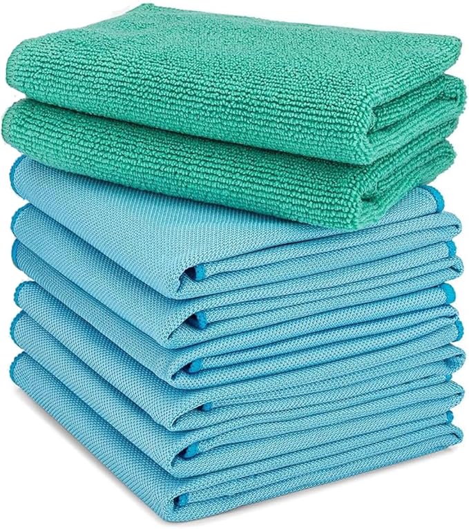 Longmann Microfiber Glass Cleaning Cloths | Streak Free Windows & Mirrors | Lint Free Towels | Car Windows Wipes | Polishing Rags