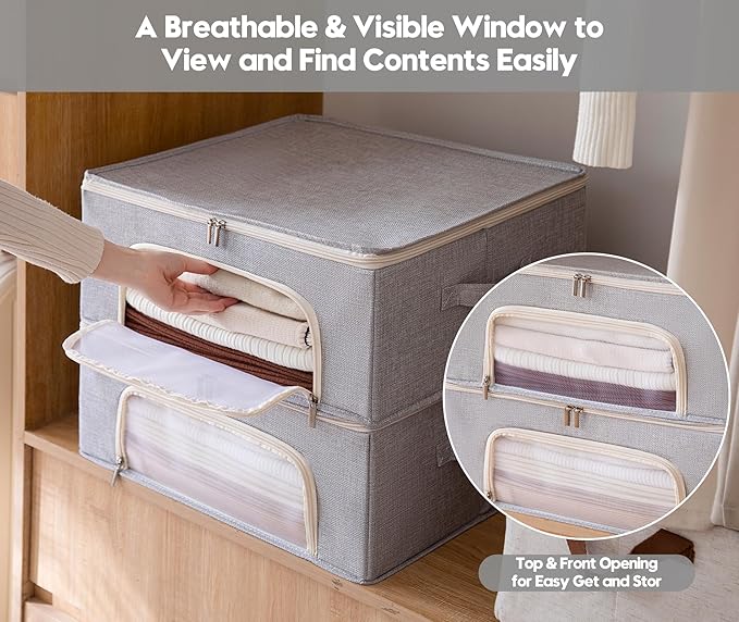 2-Pack Cashmere Sweater Storage Bags with Natural Cedar Blocks