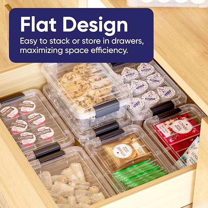Superio Mini Storage Container Plastic Crayon Box Art Supplies and Sewing Case Stackable Clear Small Organizer for Beads, Stationery, Chalk, and Food
