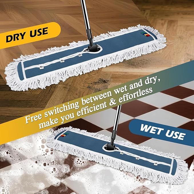 MASTERTOP 93cm Microfibre Mop Heads Replacement for Industrial Mop, Cleaning Heads for Hardwood, Tile, Laminate, Garage, School, Mall, Suit for B0CQ7MQJ65 B0DPM7JNBL B0FBF93RXT