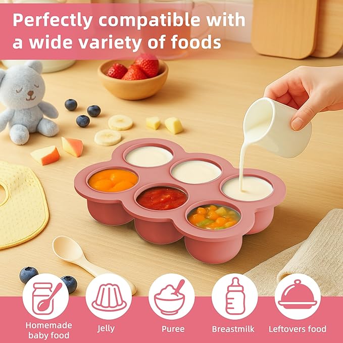 16 Pack Silicone Baby Feeding Set, BPA-Free Baby LED Weaning Supplies, Include Suction Plates, Baby Bowls, Silicone Fork & Spoon, and More, First Stage Baby Food Eating Utensils - 6+ Months(Pink, 16)
