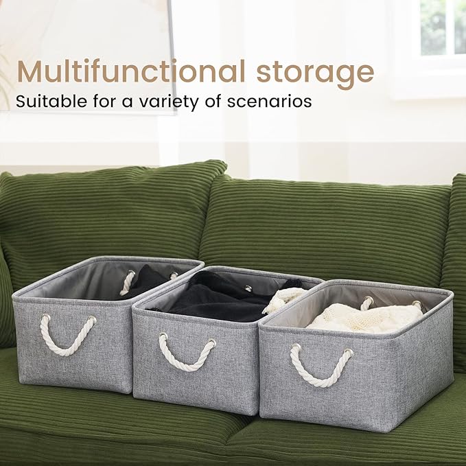 Large Storage Baskets- 15.7x11.8x8.26 inch Storage Bins for Shelves and Closet Organizing