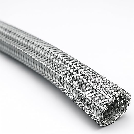 Electriduct 3/8" Hook Self Closing Sleeve Braid Wrap Around Sleeving Flame Retardant Flexible Mesh Cord Cover Cable Protector Wire Organizer - 100 Feet - Gray