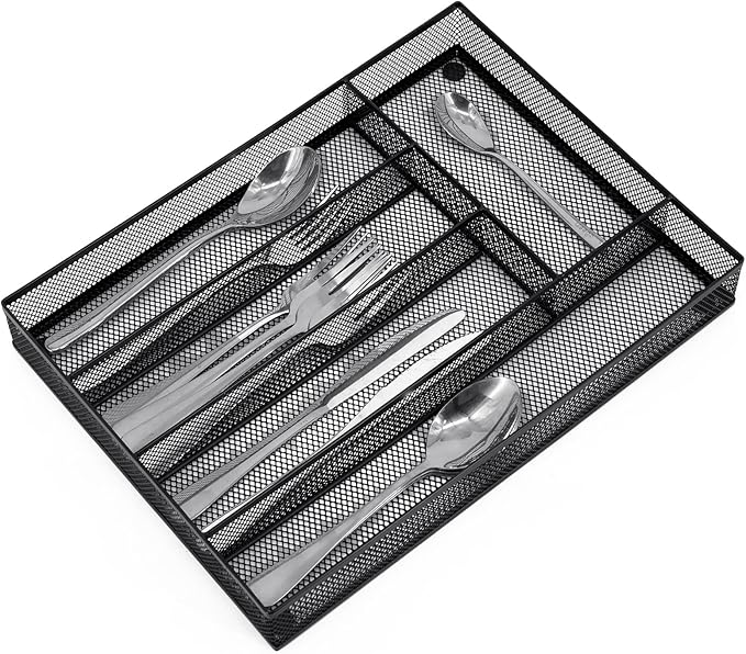 Silverware Drawer Organizer, Black