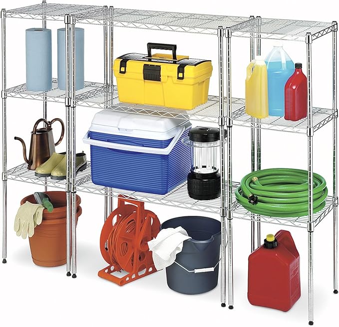 Wire Shelving Unit, Metal Storage Shelves, Durable Heavy Duty Shelf