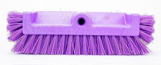 SPARTA Multi-Level Tile Scrub Brush 12" Wide Brush Head, Heavy-Duty Tile Cleaning Brush with End Bristles for Commercial Tiles, Tubs and Floor, Plastic, 12 Inches, Purple