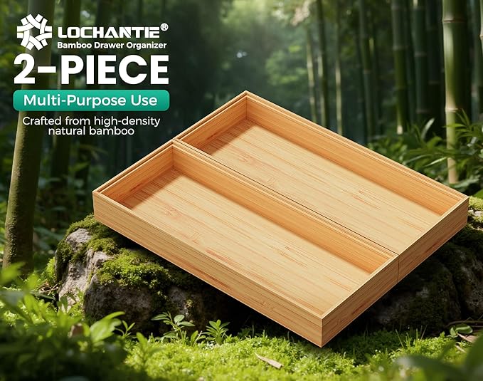 Bamboo Kitchen Drawer Organizer Boxes