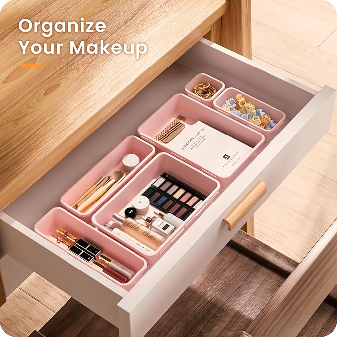 【Military Grade】A-LuGei Drawer Organizer,【𝟱𝗦𝗶𝘇𝗲】Makeup organizer,【Holds 177 Items】Bathroom Organizers and Storage,Organization and Storage