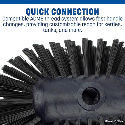 SPARTA Kettle Brush, Essential Scrubber with Flared Head for Cleaning Tanks and Kettles, 5.25" x 7.5", 2 Count, Gray