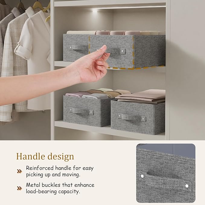 Collapsible Storage Boxes, Fabric Organizer Baskets
