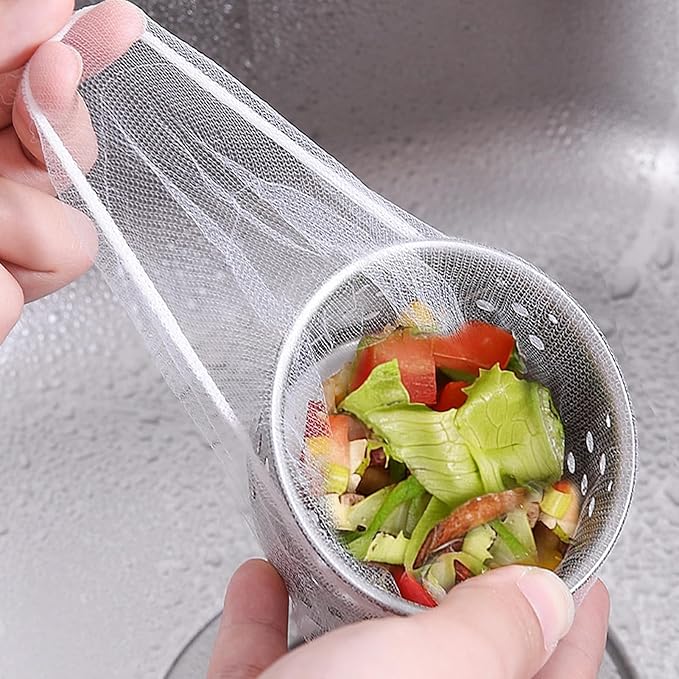 200 PCS Kitchen Disposable Sink Strainer Mesh Bag, Anti-Clogging Essentials Sink Filter Nets Drain Nets for Kitchen Sink All Drain Sinks Scalability